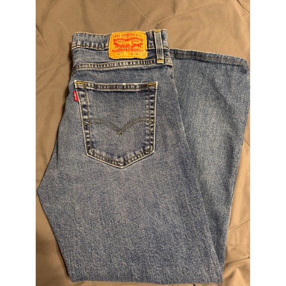 Levi's Other - Levis 527 Slim Bootcut Jeans Mens 34x30 Medium Wash Denim Damaged